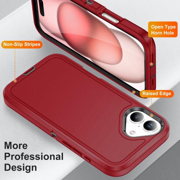 Bild 3, iPhone 16 Plus Skal Xtreme Shockproof Hybrid Röd