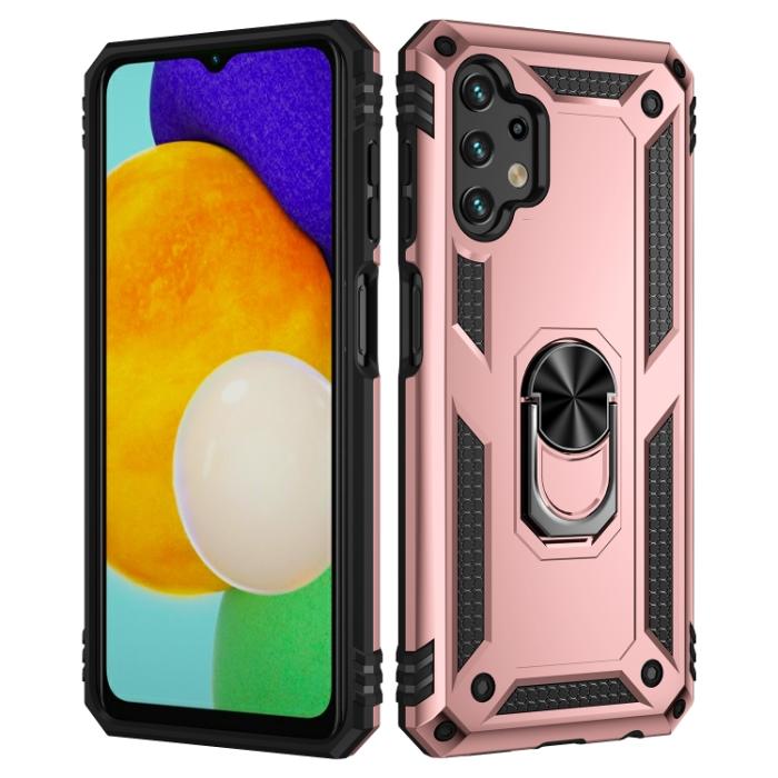 Bild 2, Samsung Galaxy A13 4G Skal Shockproof Ring Armor Roséguld