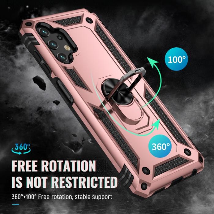 Bild 3, Samsung Galaxy A13 4G Skal Shockproof Ring Armor Roséguld