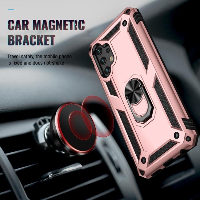 Bild 4, Samsung Galaxy A13 4G Skal Shockproof Ring Armor Roséguld