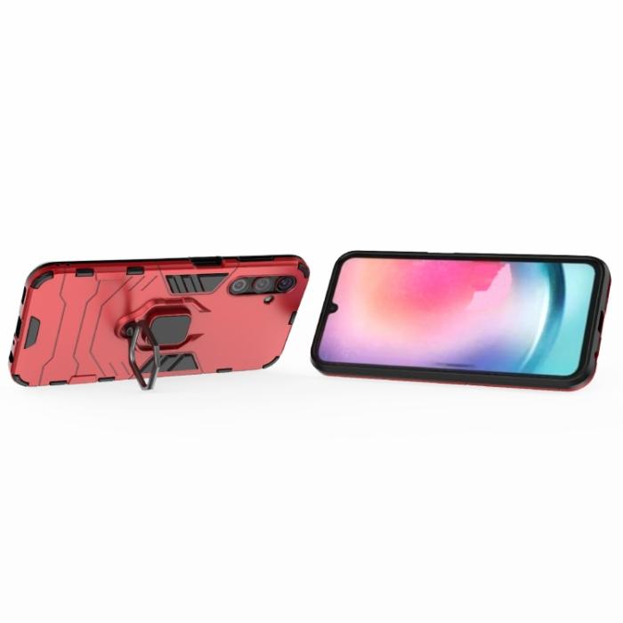 Bild 3, Samsung Galaxy A24 5G Skal Ring Hybrid Armor Röd