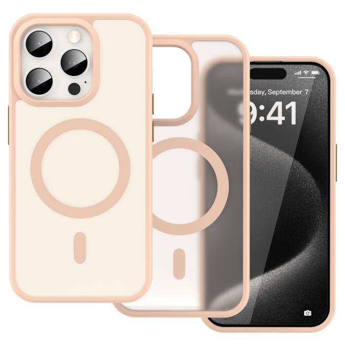 Bild 2, ColorPop iPhone 15 Pro Skal CH MagSafe Matt Rosa