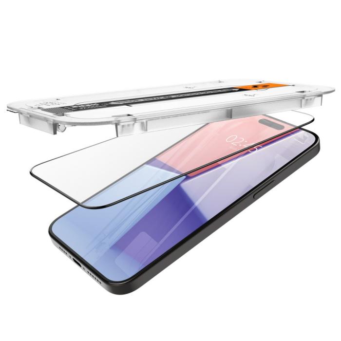 Bild 6, Spigen iPhone 15 Pro 2-PACK GLAS.tR FC 