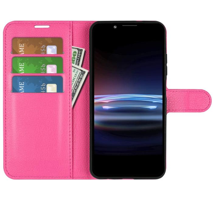 Bild 4, Sony Xperia Pro-I Fodral Litchi Textur Rosa