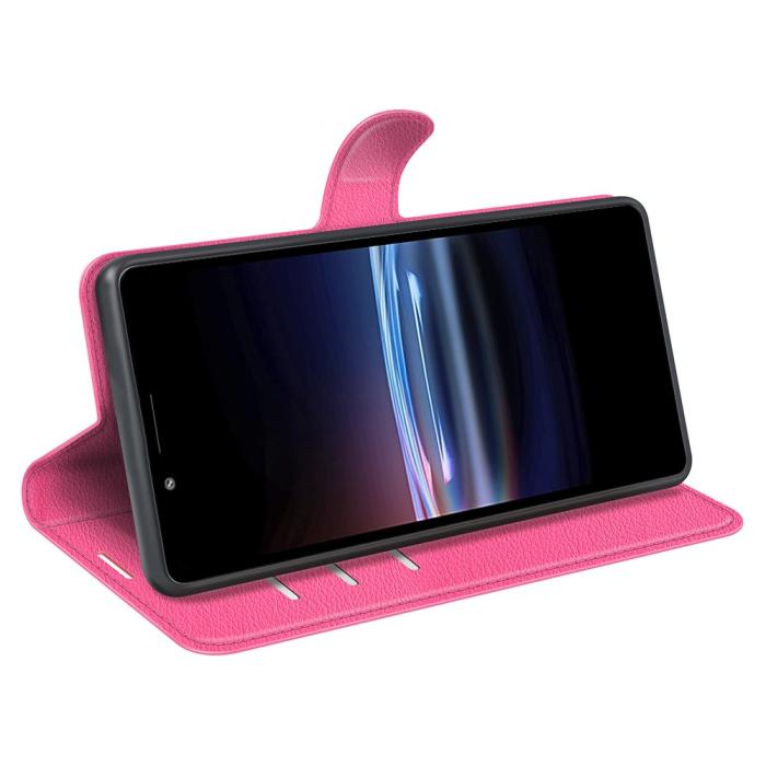 Bild 5, Sony Xperia Pro-I Fodral Litchi Textur Rosa