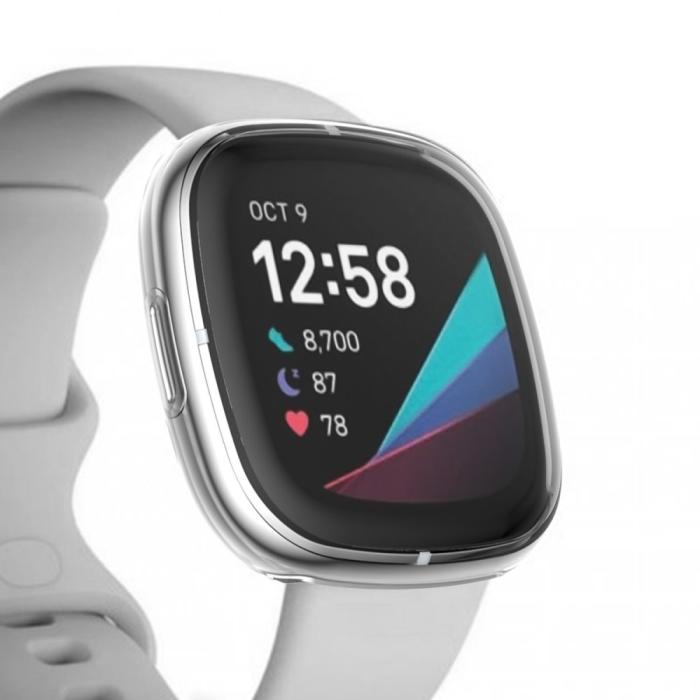 Bild 4, Silikon Skal Fitbit Versa 3 / Sense - Transparent
