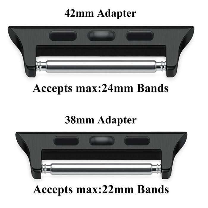 Bild 2, Spring Bar Fästen till Apple Watch 42/44/45/49 mm Svart