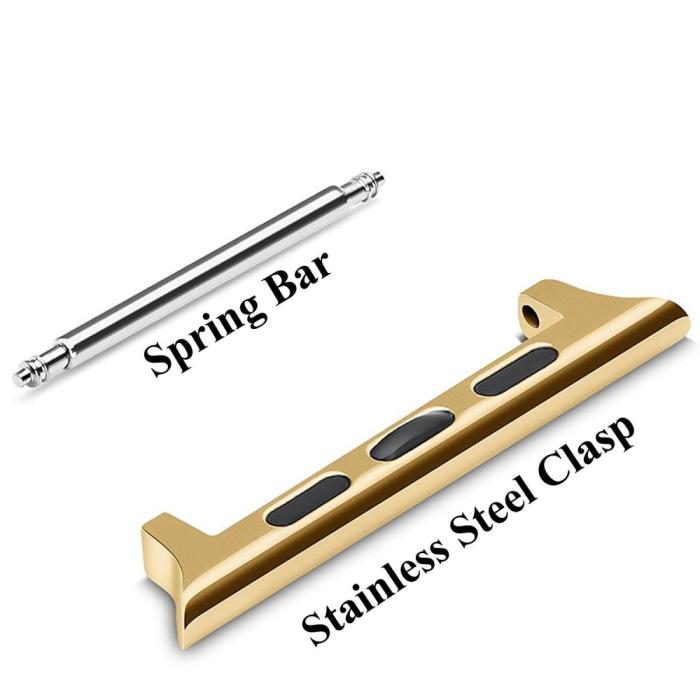 Bild 2, Spring Bar Fästen till Apple Watch 42/44/45/49 mm Guld