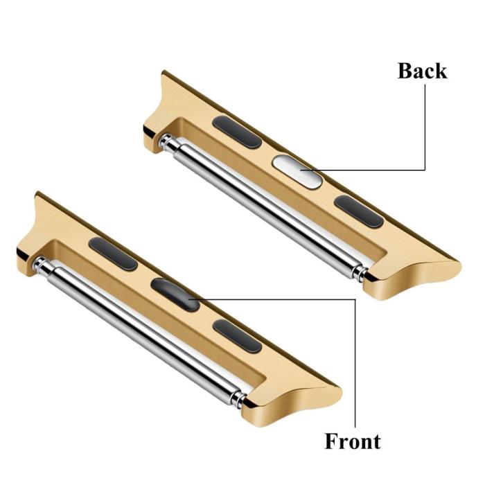 Bild 3, Spring Bar Fästen till Apple Watch 42/44/45/49 mm Guld