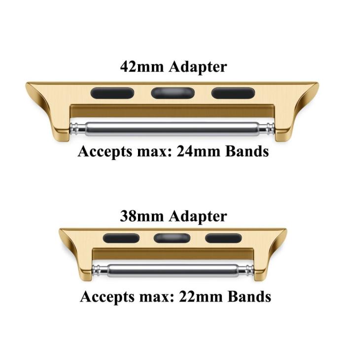 Bild 4, Spring Bar Fästen till Apple Watch 42/44/45/49 mm Guld