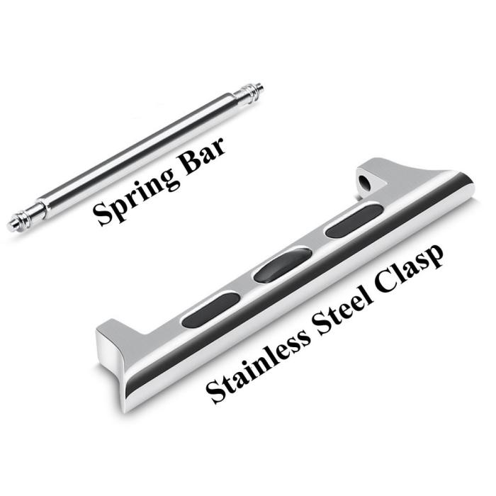 Bild 5, Spring Bar Fästen till Apple Watch 42/44/45/49 mm Silver
