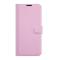 Motorola Moto G100 - Litchi Läder Fodral - Ljus Rosa