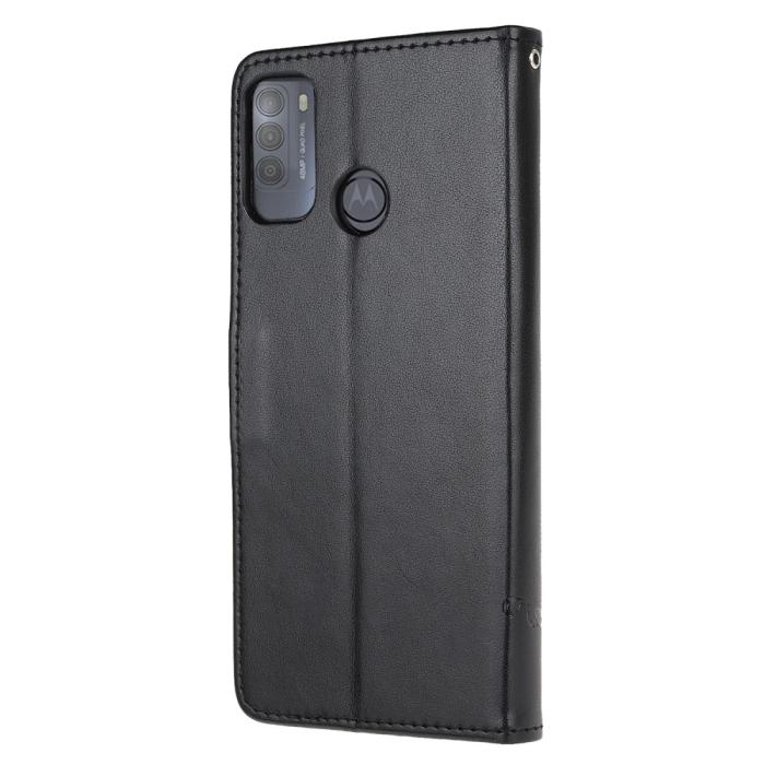 Bild 3, Motorola Moto G50 - Butterfly Flower Fodral - Svart