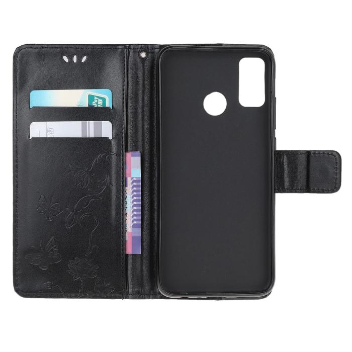 Bild 5, Motorola Moto G50 - Butterfly Flower Fodral - Svart