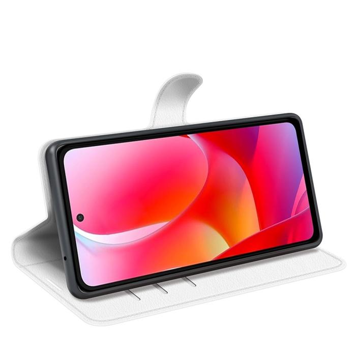 Bild 5, Samsung Galaxy A03 Fodral Litchi Läder Vit