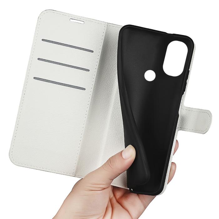Bild 6, Samsung Galaxy A03 Fodral Litchi Läder Vit