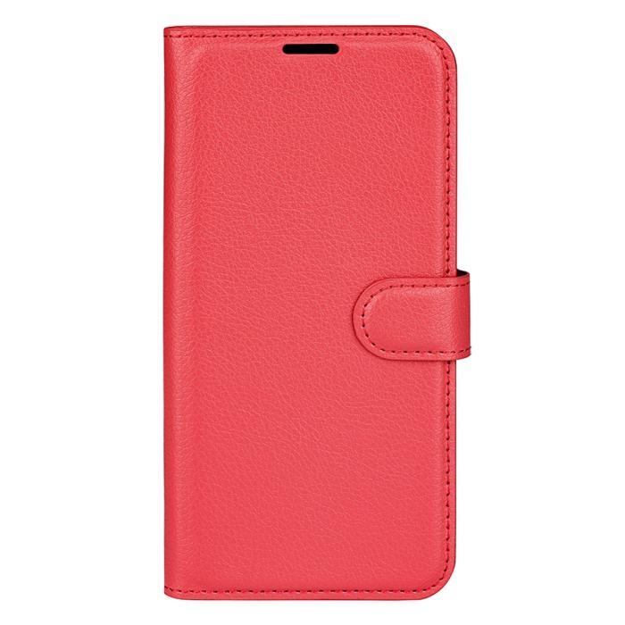 Bild 2, Samsung Galaxy A03 Fodral Litchi Läder Röd