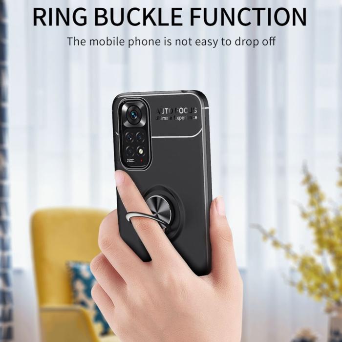 Bild 4, Xiaomi Redmi Note 11 4G Skal Ring Svart/Roséguld