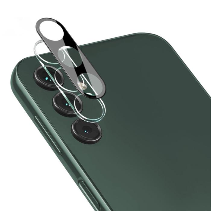 Bild 1, IMAK Galaxy A14 4G/5G Linsskydd Härdat Glas + Akryl Lock Svart