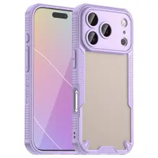 iPhone 18 Pro / 17 Pro Skal Hybrid Frostat Transparent Lila