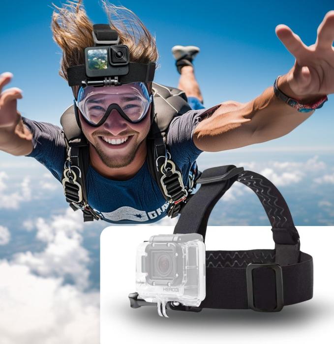 Bild 4, Tech-Protect Huvudfäste För GoPro / DJI Actionkamera Svart