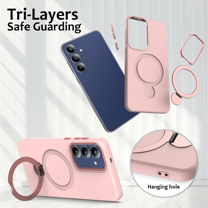 Bild 6, Samsung Galaxy A37 5G Skal MagSafe Kickstand Hybrid Rosa