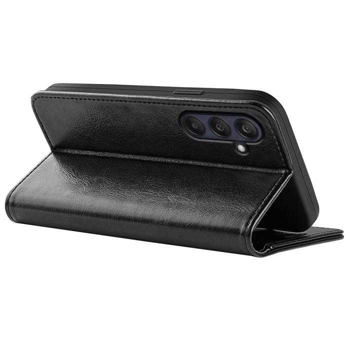 Bild 4, Samsung Galaxy A26 5G Fodral Crazy Horse Läder Svart