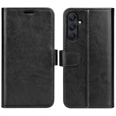 Samsung Galaxy A26 5G Fodral Crazy Horse L&auml;der Svart