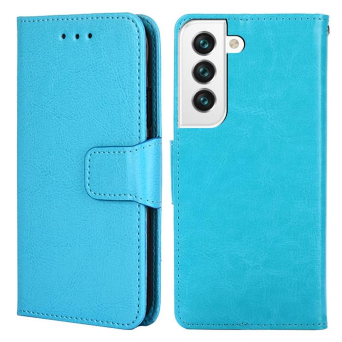 Bild 1, Samsung Galaxy S23 Plus Fodral Läder Ljus Blå
