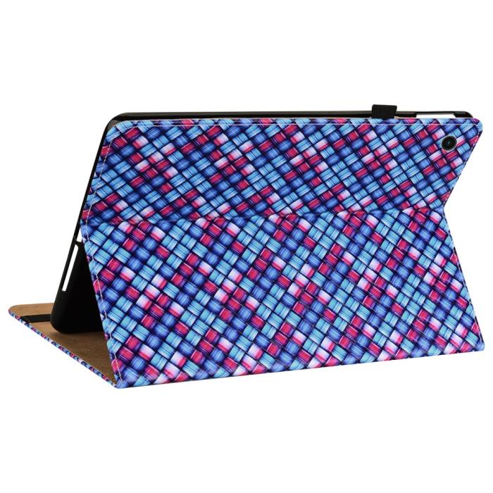 Bild 5, Samsung Galaxy Tab A8 10.5 Fodral Vävd Textur Blå/Rosa