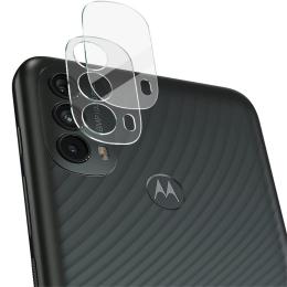 IMAK Motorola Moto E40 Linsskydd Härdat Glas Med Akryl Lock