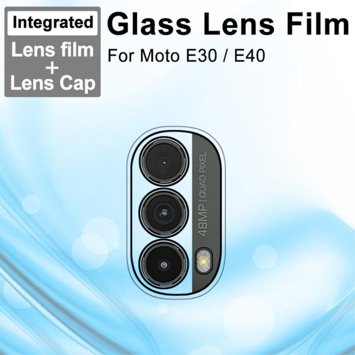 Bild 2, IMAK Motorola Moto E40 Linsskydd Härdat Glas Med Akryl Lock