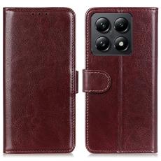 Xiaomi 14T Fodral Crazy Horse L&auml;der Brun