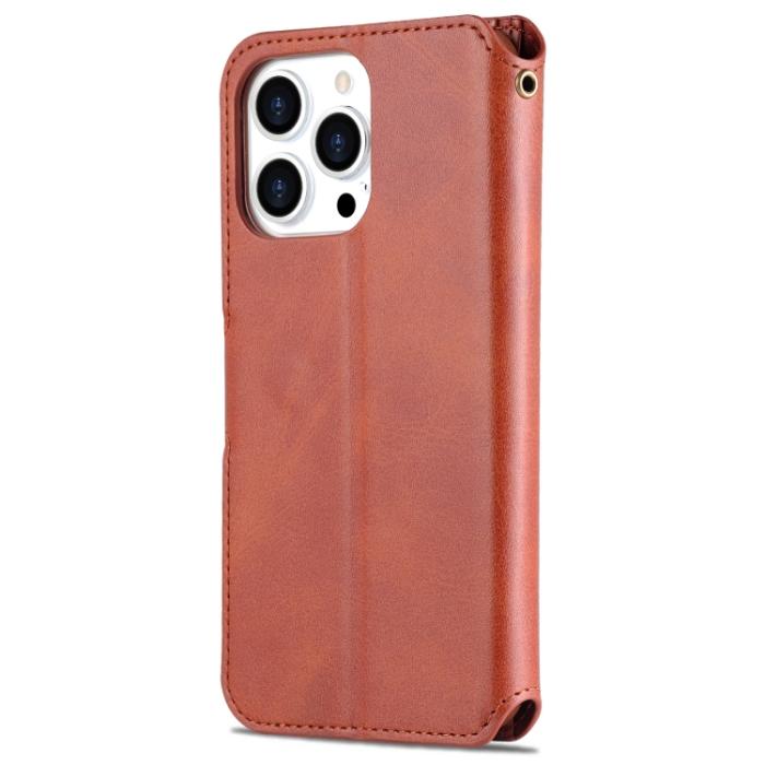 Bild 3, AZNS iPhone 14 Pro Fodral Läder Brun