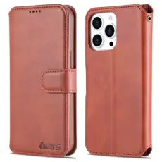 AZNS iPhone 14 Pro Fodral Läder Brun