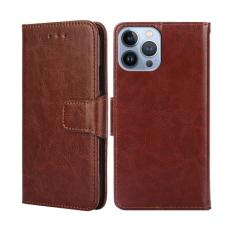 iPhone 14 Pro Fodral Läder Solid Brun