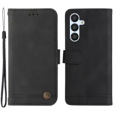 Samsung Galaxy A54 5G Fodral Skin Touch L&auml;der Svart