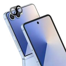 WANLONFENG Galaxy Z Flip 7 Linsskydd H&auml;rdat Glas Svart