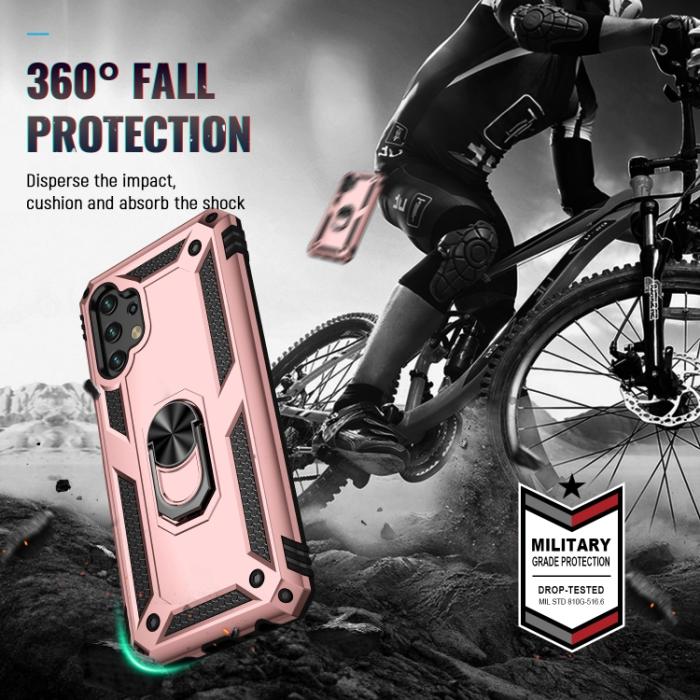 Bild 6, Samsung Galaxy A13 4G Skal Shockproof Ring Armor Roséguld