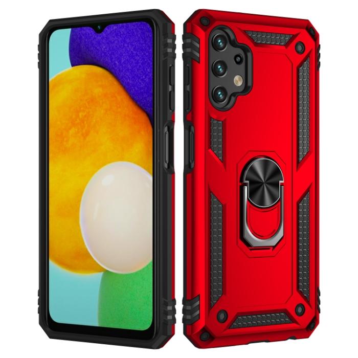 Bild 2, Samsung Galaxy A13 4G Skal Shockproof Ring Armor Röd