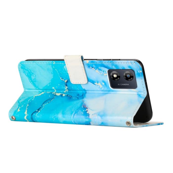 Bild 3, Motorola Moto E13 Fodral Marmor Blå/Grön