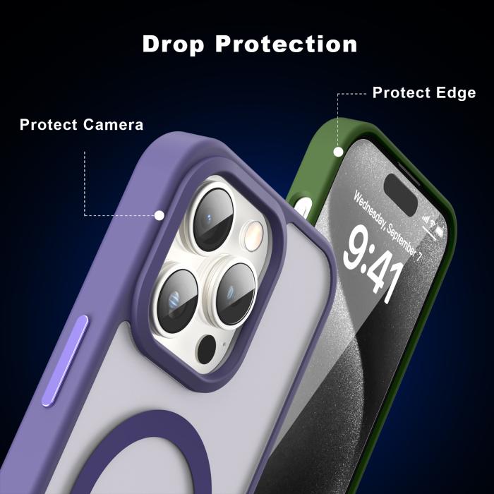 Bild 4, ColorPop iPhone 15 Pro Skal CH MagSafe Matt Rosa