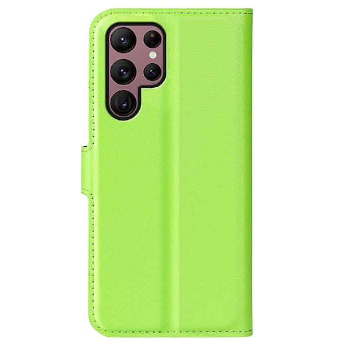 Bild 6, Samsung Galaxy S23 Ultra Fodral Litchi Läder Grön