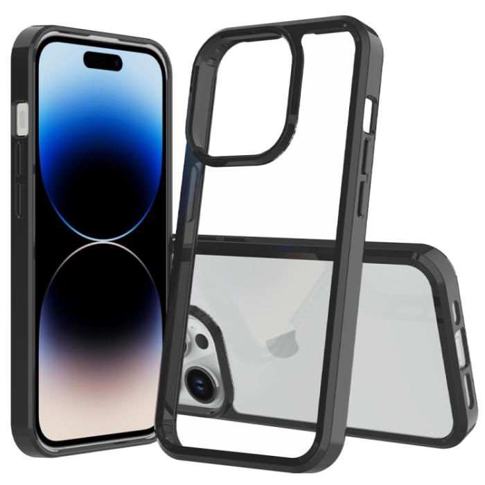 Bild 1, iPhone 15 Pro Skal Akryl/TPU Shockproof Svart
