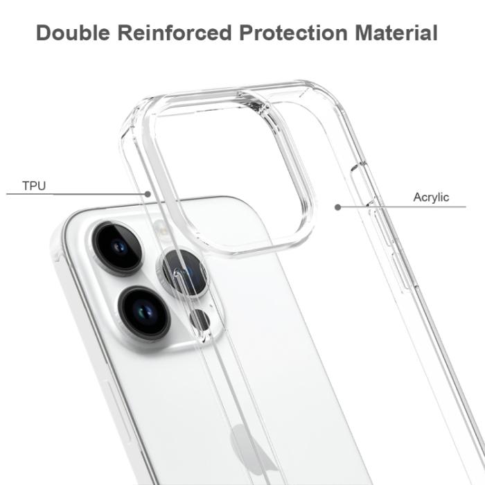 Bild 3, iPhone 15 Pro Skal Akryl/TPU Shockproof Svart