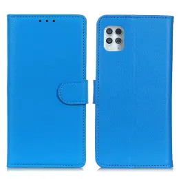 Motorola Moto G100 - Litchi Plånboksfodral - Blå