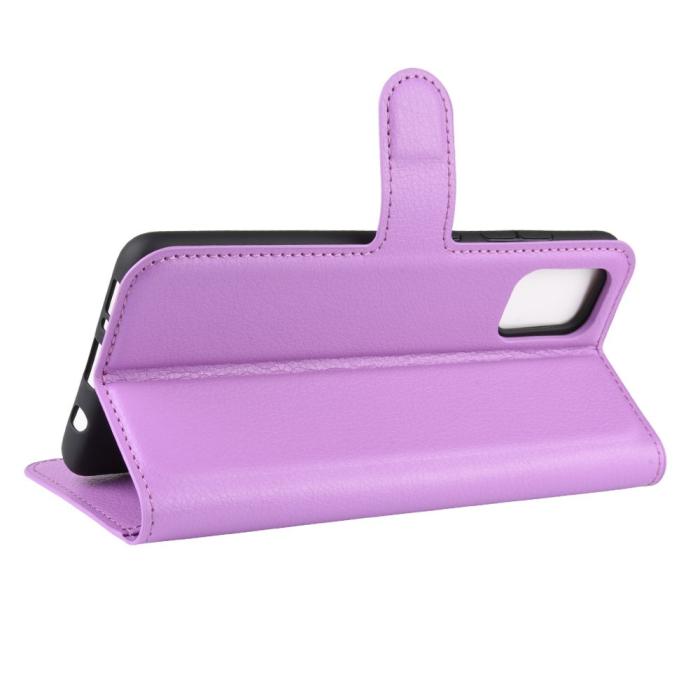 Bild 5, Samsung Galaxy A51 - Litchi Plånboksfodral - Lila