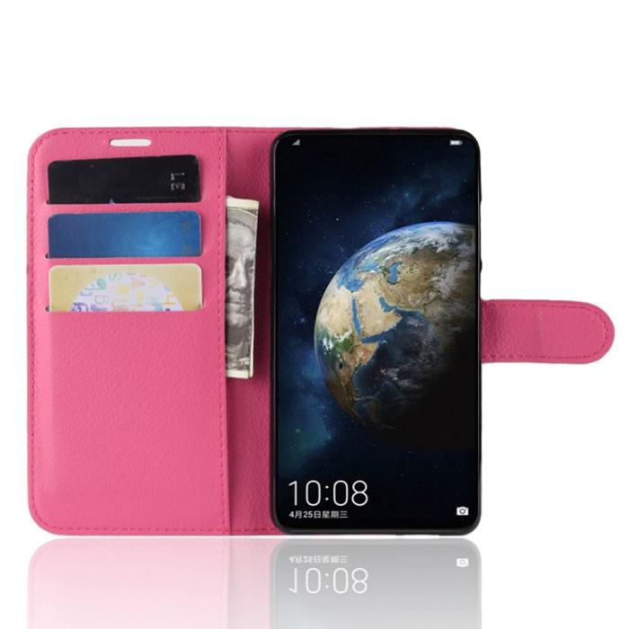 Bild 4, Huawei P30 - Litchi Plånboksfodral - Rosa
