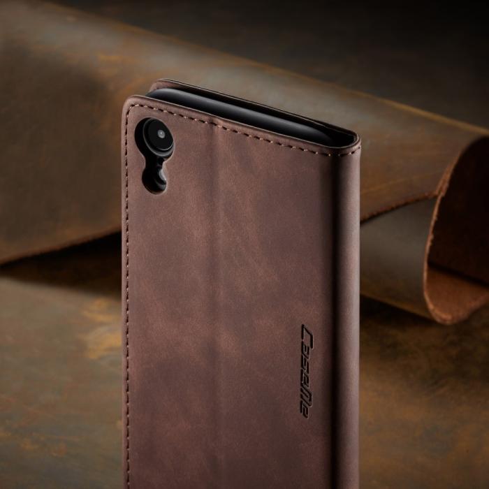 Bild 4, iPhone XR - CASEME Retro Plånboksfodral - Mörk Brun