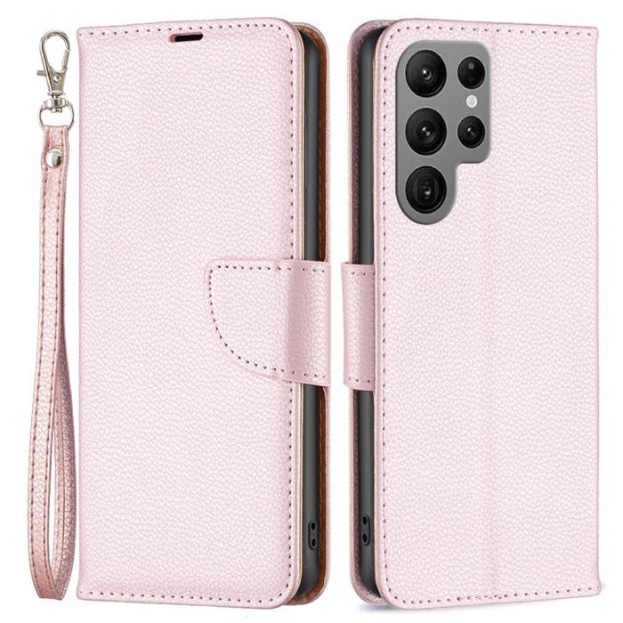 Bild 1, Samsung Galaxy S24 Ultra Fodral Litchi Shark Roséguld